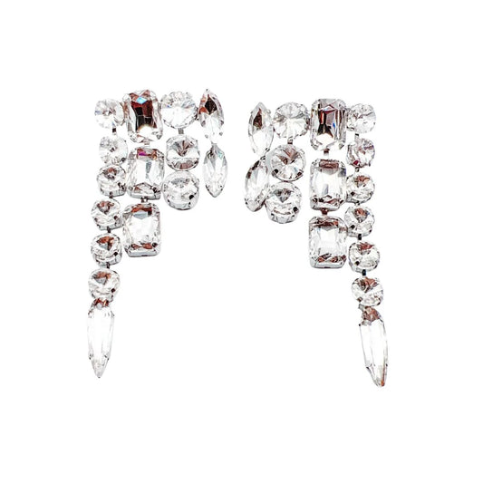 TJ -Jeweled Tapered Earrings - 2 Colors