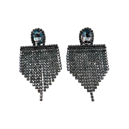 TJ -Bedazzled Black Earrings