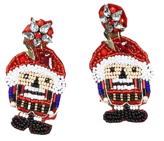 TJ - Beaded Nutcracker Earrings