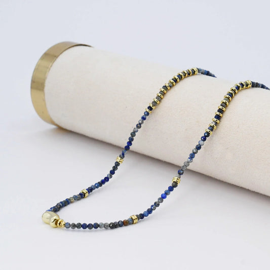 TJ  -  Stormy Blue Sky Gemstone Necklace