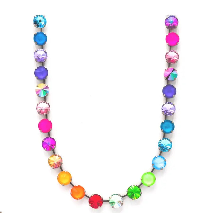 TOVA - Sofia Antique Silver Rainbow Necklace