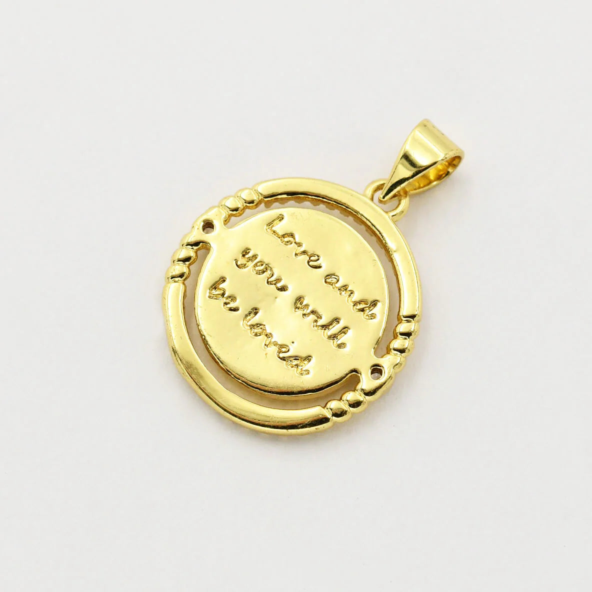 TJ - Gold Love and You Will Be Loved Charm