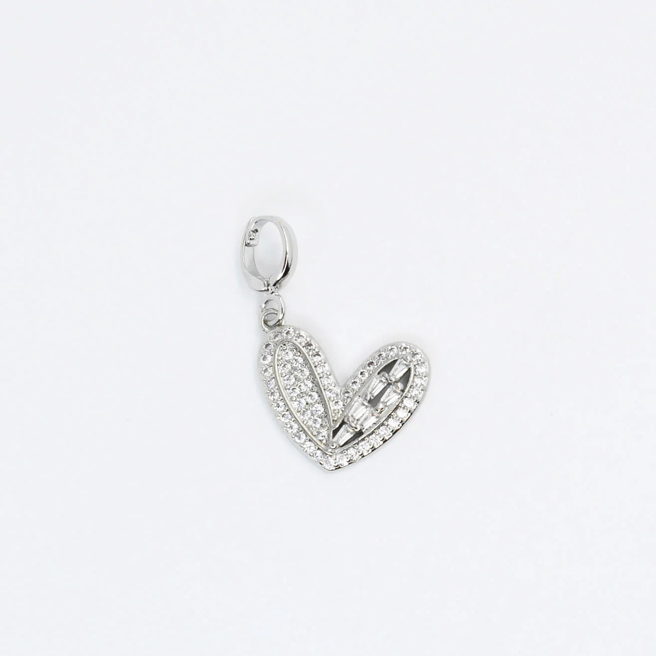 TJ - Pave Heart Charm - 2 Colors