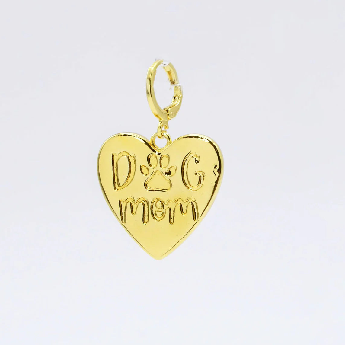 TJ - Dog Mom Heart Charm