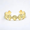 18 Kt Plated Flower Cuff - 2 Colors