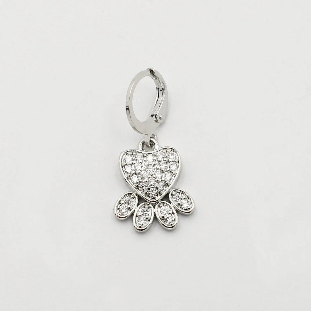 TJ - Pave Pet Paw Charm - 2 Colors