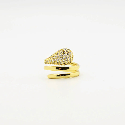 TJ - Twisted Teardrop Ring - 2 Colors