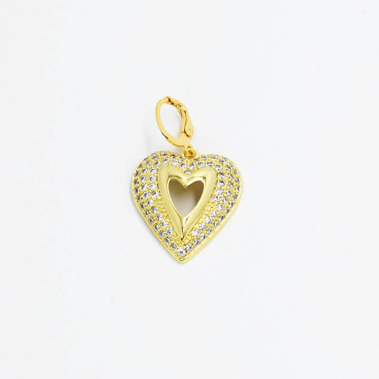 TJ - Double Halo Heart Charm