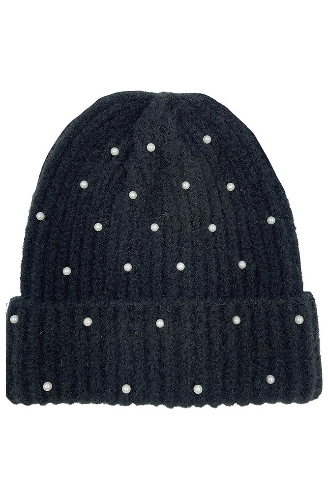 Knitted Pearl Beanie - 3 Colors