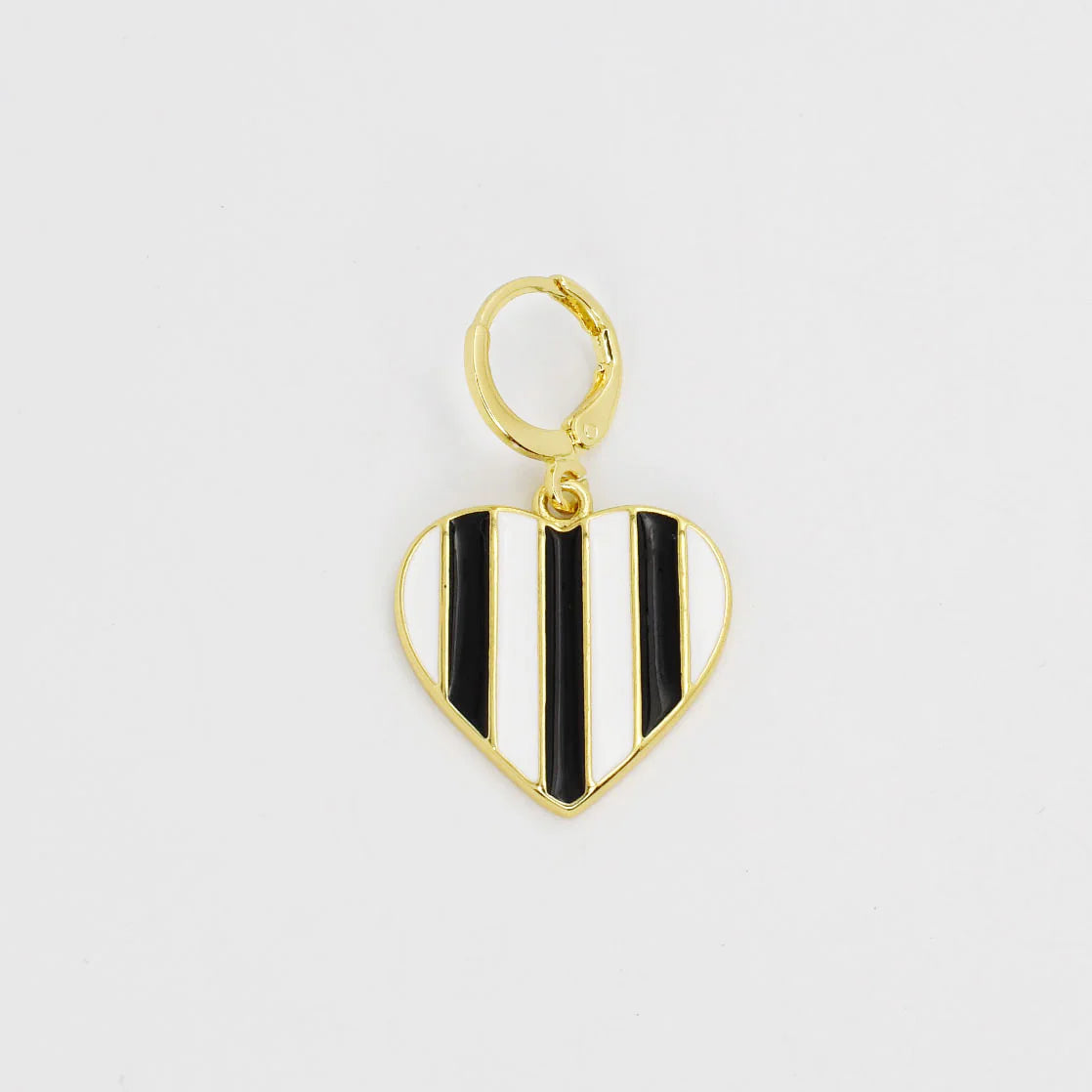 TJ - Striped Heart Charm - 2 Colors