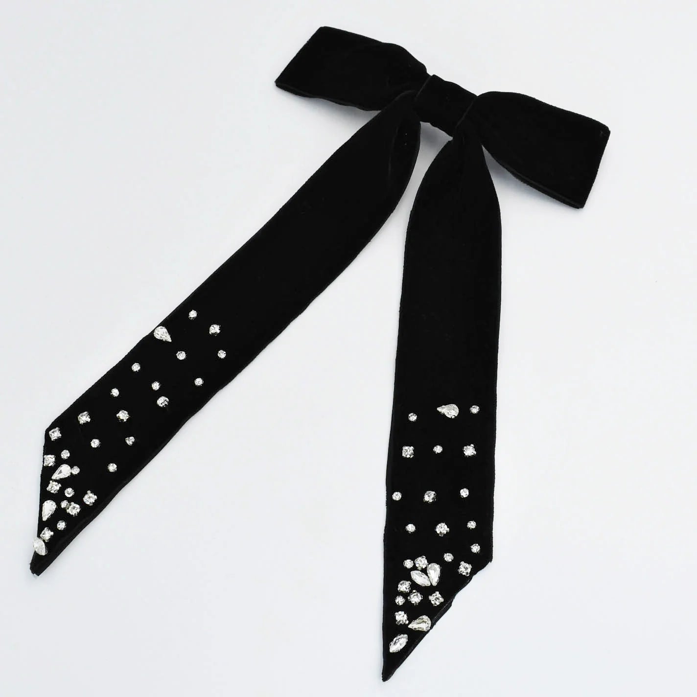 TJ - Velvet Jeweled Bow - 3 Colors