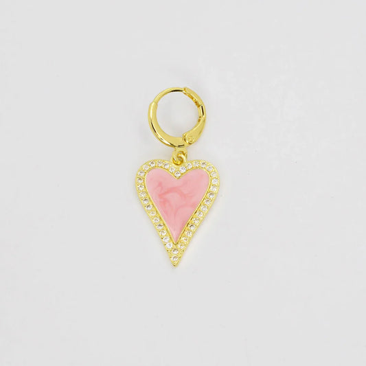 TJ - Coral Heart Charm