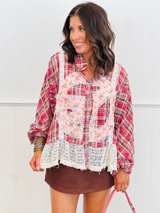 POL Pink Multi Perfect Peace Shirt (Reg.)