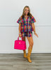 Plaid Ruffle Hem Shorts (Reg.)