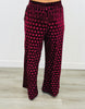 Velvet Polka Dot Wide Leg Pants (Reg.) - 3 Colors
