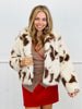 Cow Print Faux Fur Jacket (Reg.)