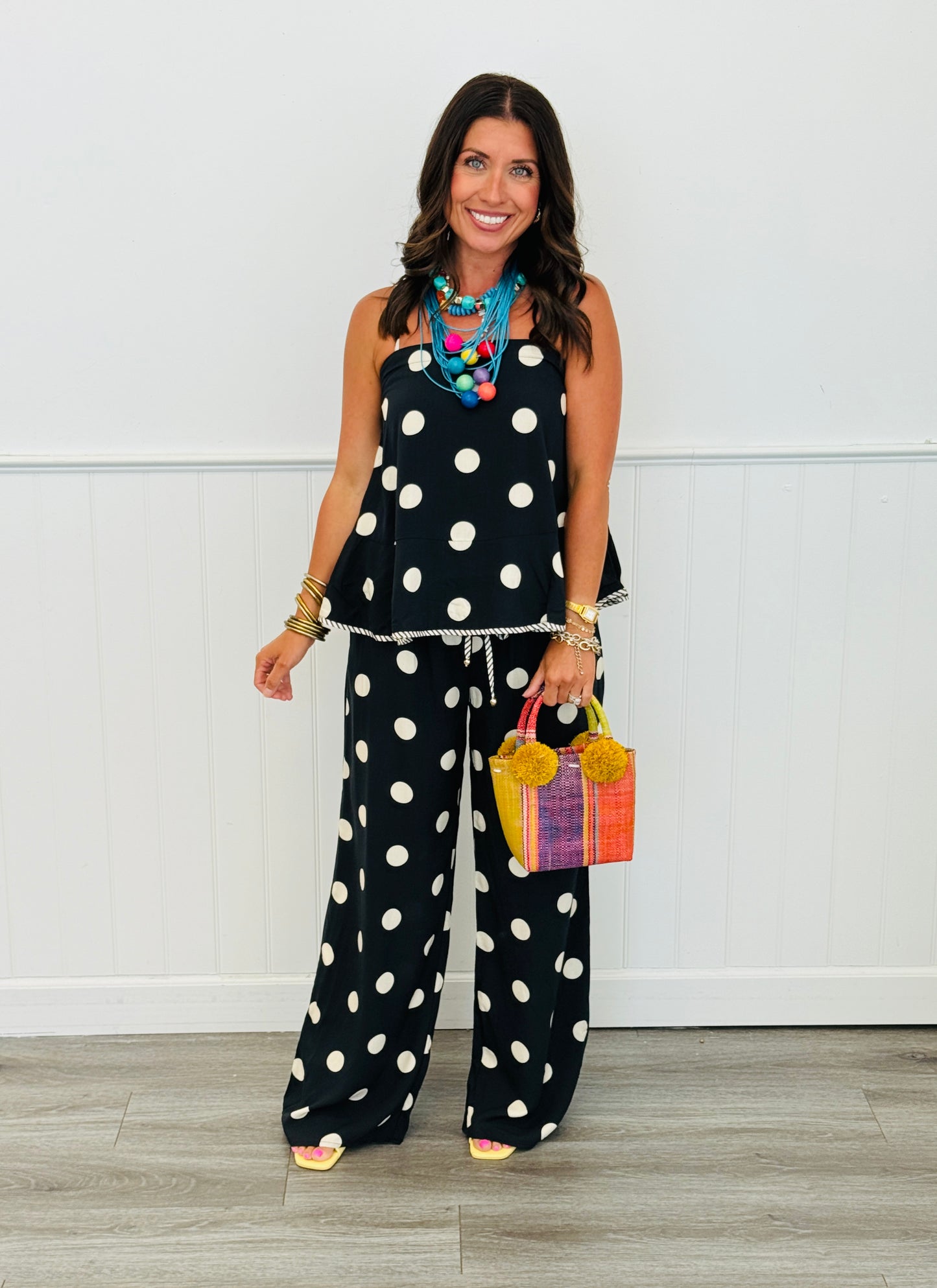 Polka Dot Strappy Cami Top (Reg.) - 2 Colors