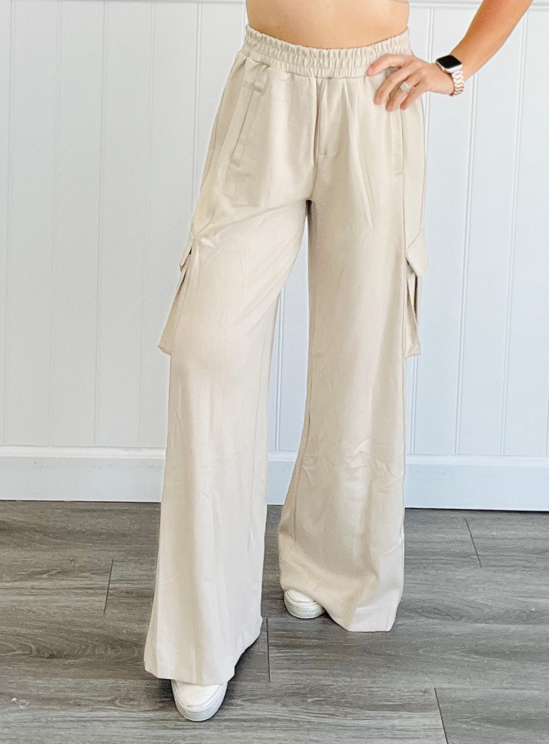 Fun Day Wide Leg Cargo Pants (Reg)-2 Colors