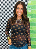 Football Bows Alyssa Mesh Top (Reg. and Plus)