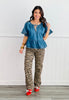 Leopard Pocket Straight Pants (Reg.)