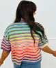 Rainbow Striped Button Up Cardigan (Reg.)