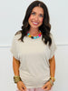 Champagne Cuffed Dolman Sleeve Top (Reg.)