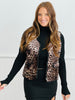 Leopard Quilted Velvet Vest (Reg. and Plus)