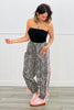 Leopard Print Side Stripe Joggers (Reg.)