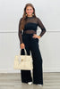 Crispin Lace LS Mesh Top (Reg & Plus)-2 Colors