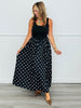 Black Polka Dot Mix Maxi Dress (Reg.)