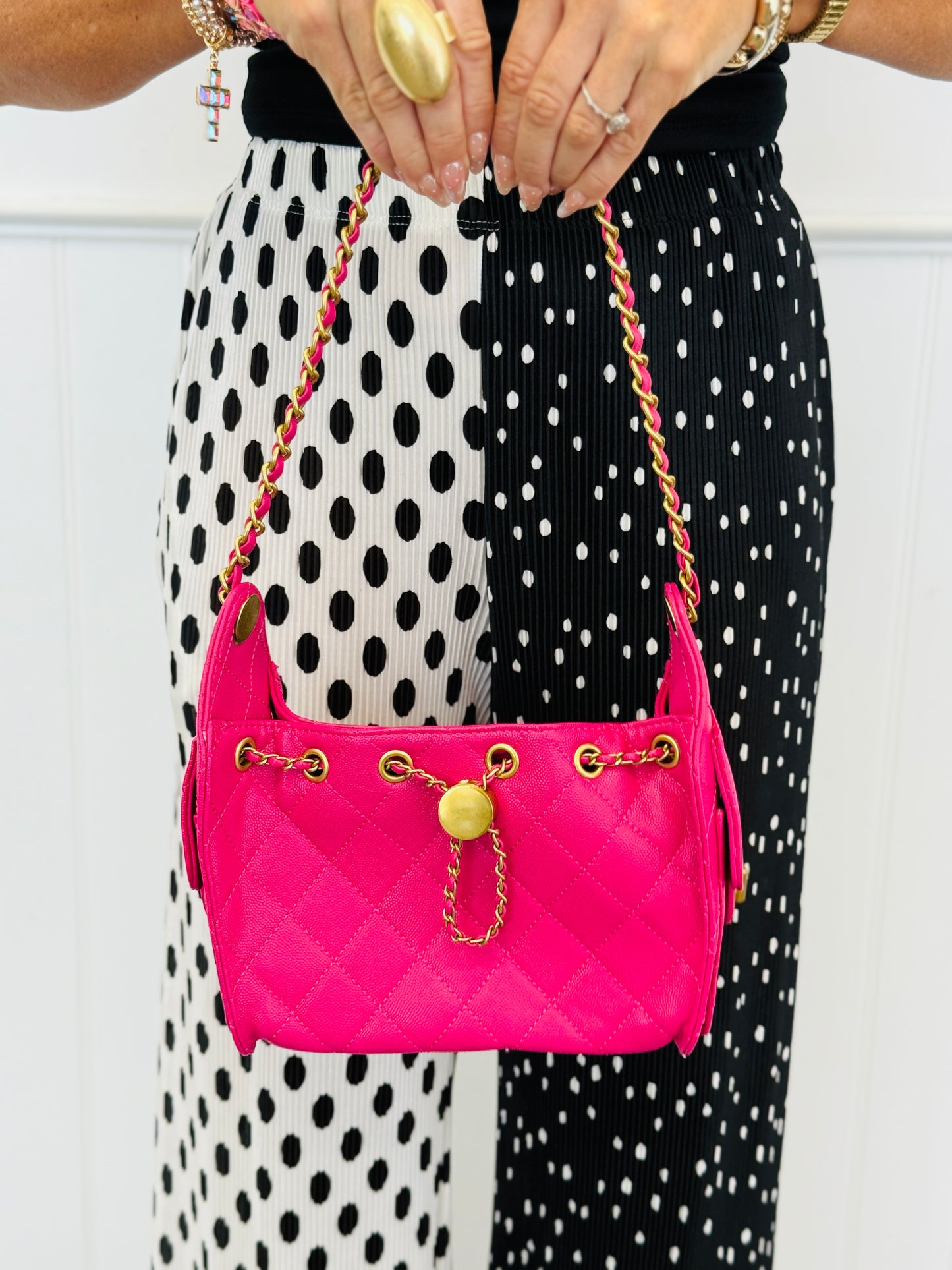Quilted Vegan Leather Shoulder Bag (3 colors)