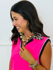 Neon Pink Safari Chic Everyday Polo Tank (Reg. and Plus)