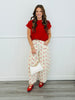 Cream/Red Polka Dot Wide Leg Pants (Reg.)