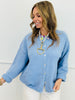 Light Blue Button Up Sweater Cardigan (Reg.)
