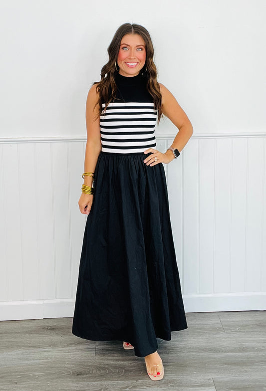 Stripe Knit Sleeveless Maxi Dress (Reg.)