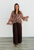 Brown Solid Strappy Jumpsuit (Reg & Plus)
