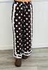 Chocolate/White Polka Dot Shirt & Pants Set (Reg & Plus)