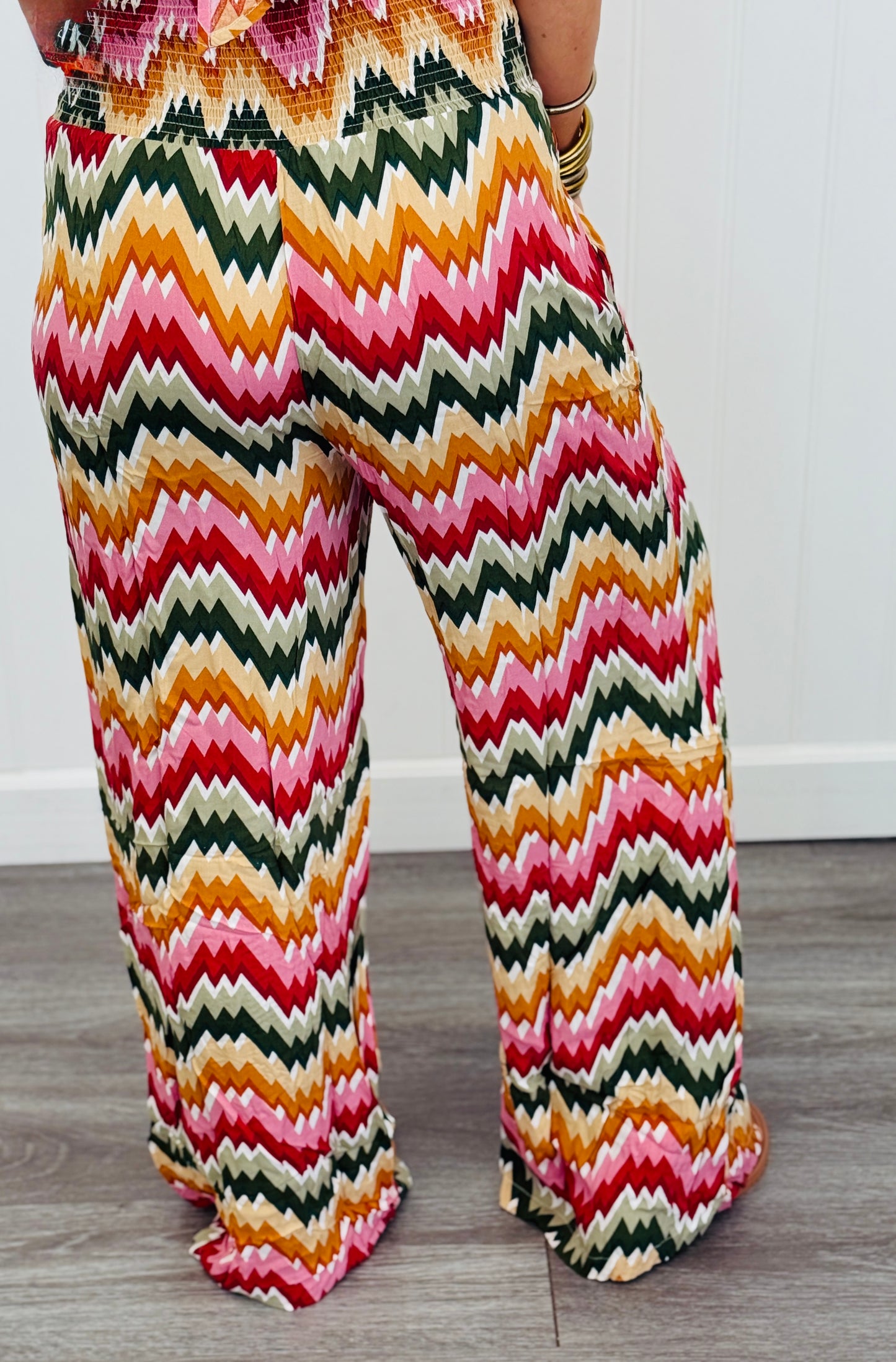 Pink/Rust Halter Top & Pants Set (Reg.)