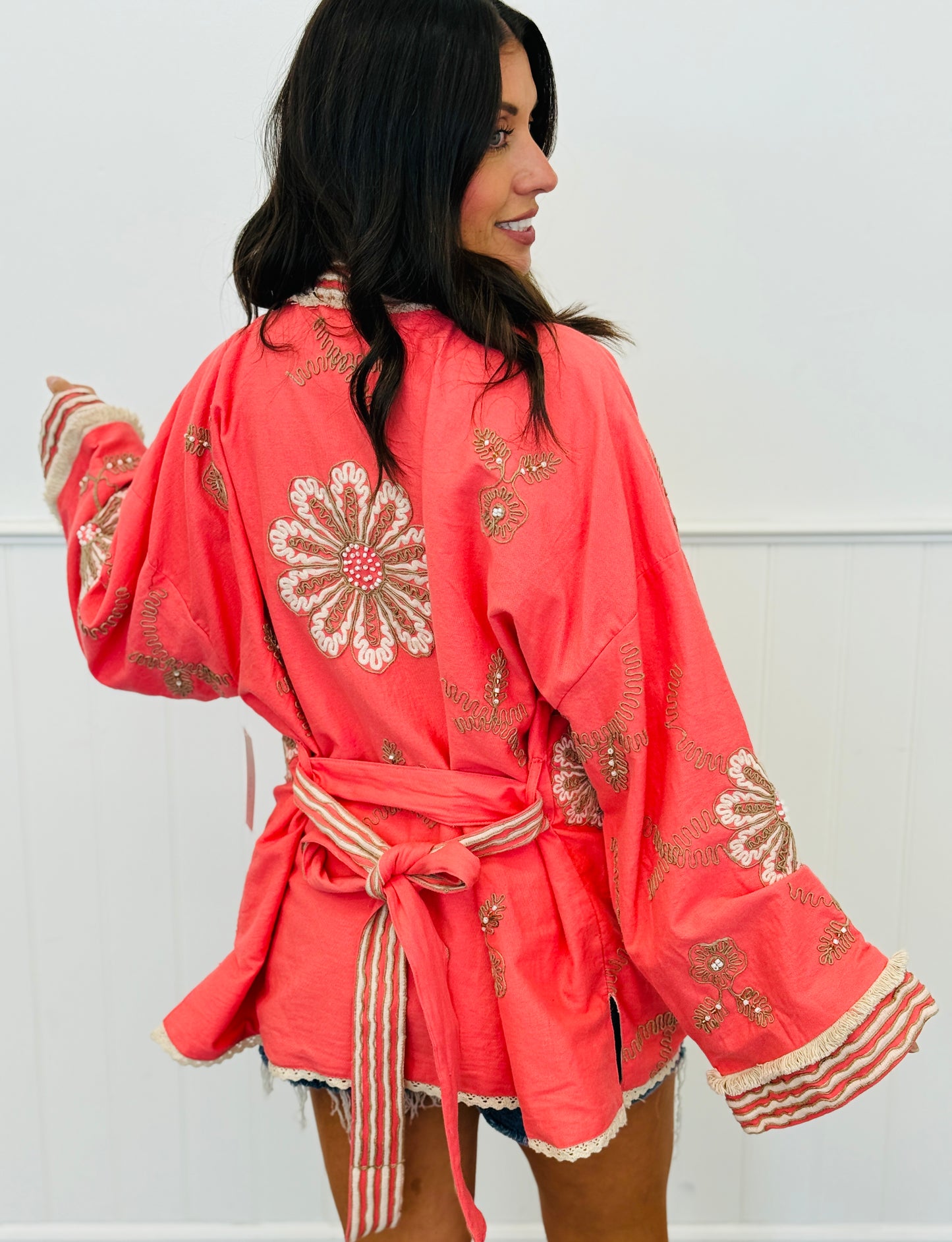 POL Pink Multi Wrap Kimono Jacket (Reg.)