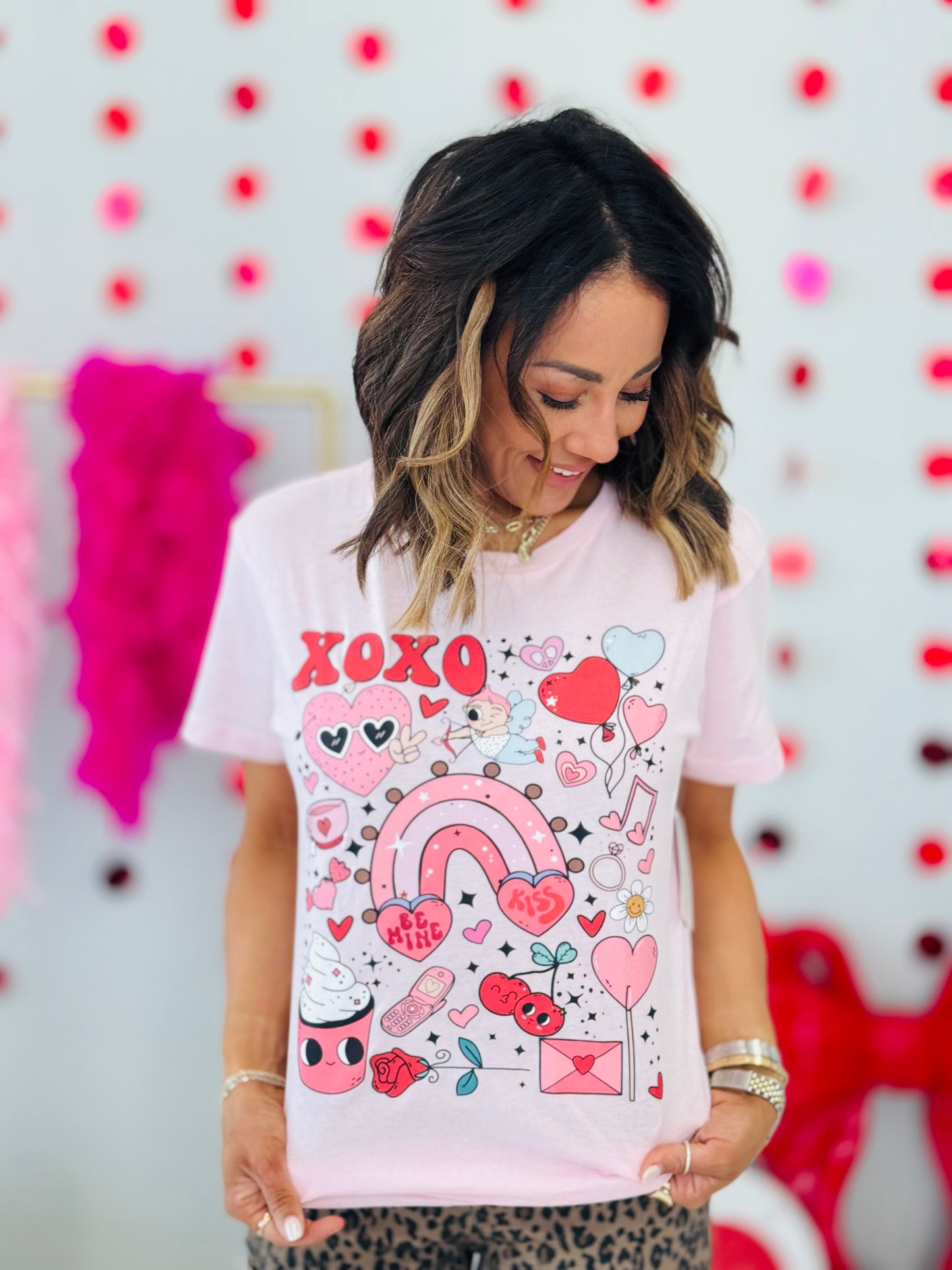 Pink XOXO Cupid Tee (Reg. and Plus)