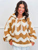 POL Ivory/Caramel Oversized Hoodie Sweater Top (Reg.)
