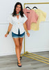Polka Dot Gold Button Top Remix (Reg.) - 3 Colors