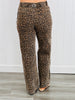 Leopard Print Mid Rise Pants (Reg.)