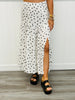 Polka Dot Side Slit Midi Skirt (Reg.)-3 Colors