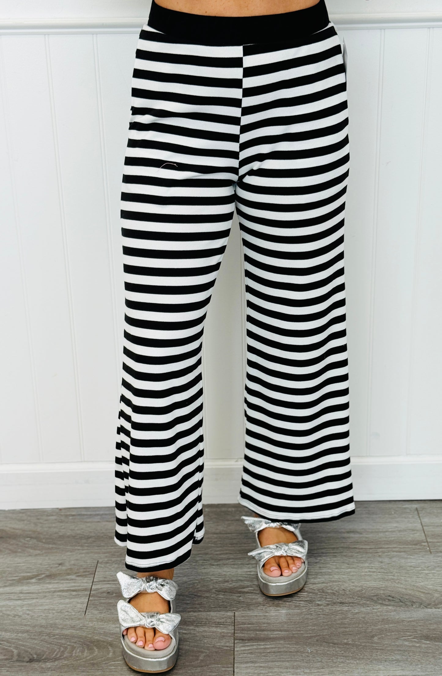 Flowy Striped Crop Pants (Reg & Plus)-5 Colors