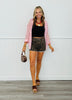 Pink Lace Kathryn Button-Up Blouse (Reg. and Plus)