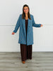 Blue Houndstooth Double Breasted Coat (Reg & Plus)