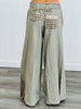 POL Olive Stripe Floral Trim Baggy Pants (Reg.)