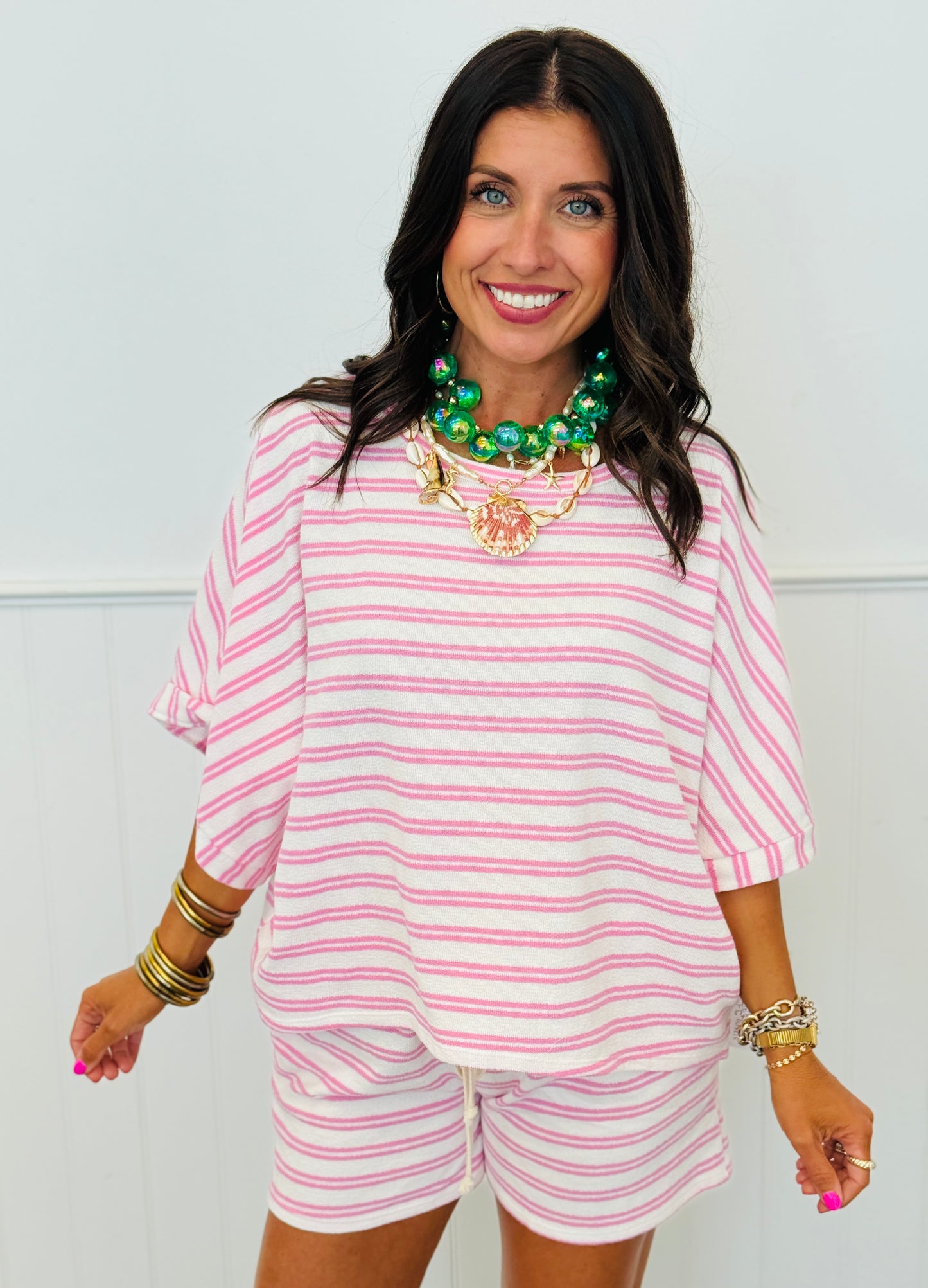 Striped Terry Cloth Top (Reg.) - 2 Colors