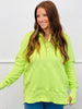 Washed Half Button Hoodie Sweatshirt (Reg.)-2 Colors